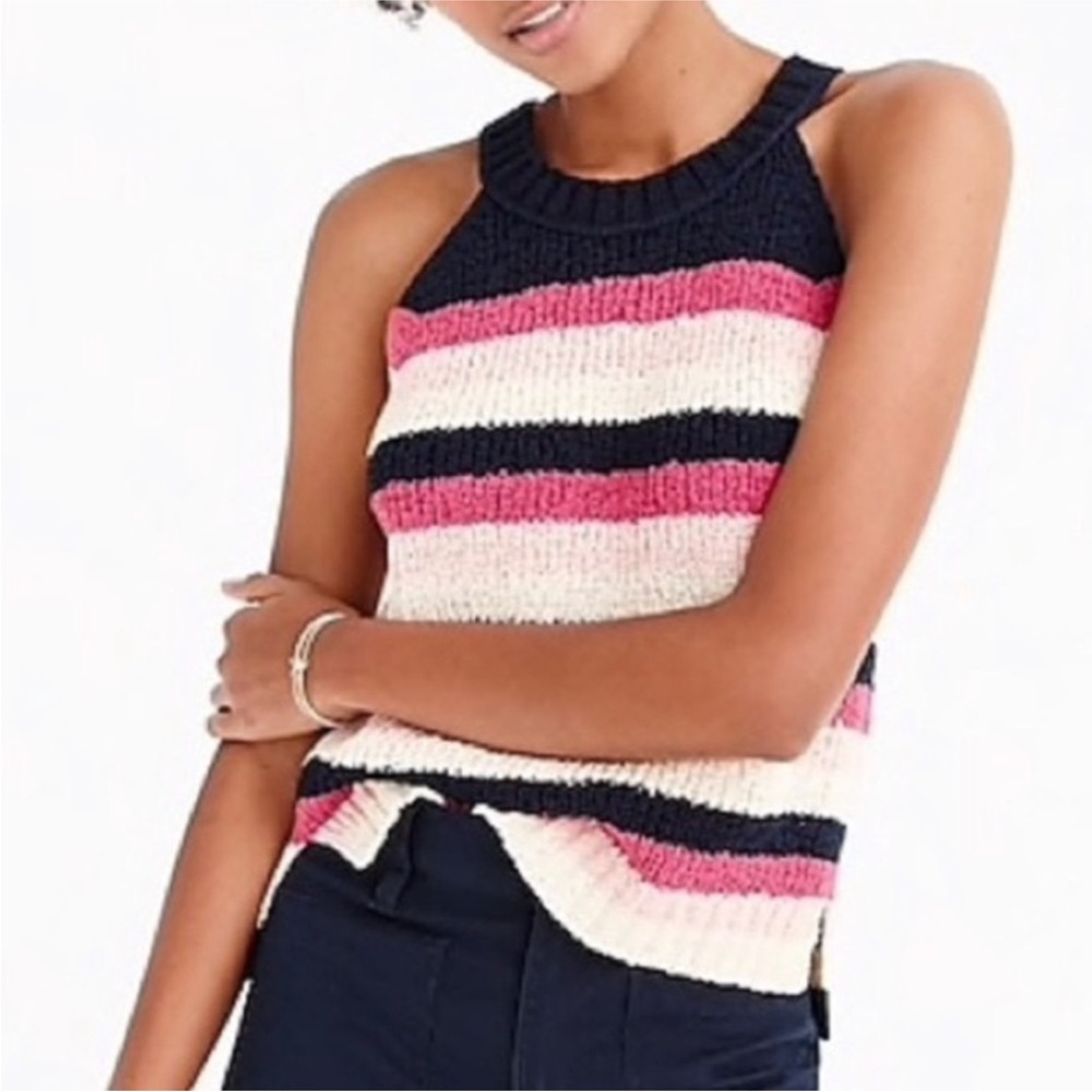 J Crew Sweater Tank in stripe 009
